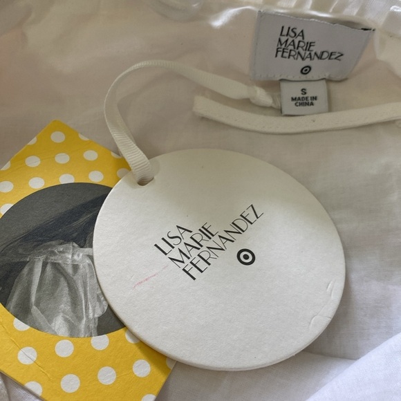 Lisa Marie Fernandez X Target Dress Ric Rac Sleeveless Mini White Yellow Pink S - Picture 11 of 14